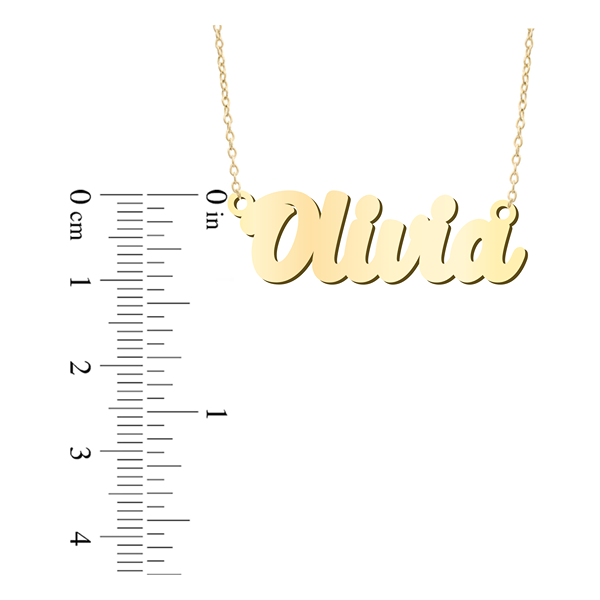 Prime & Pure 9K Yellow Gold Name Necklace Olivia