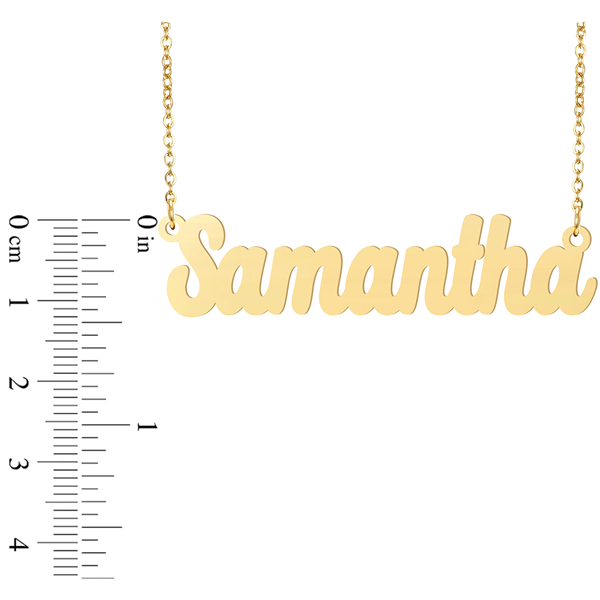 Prime & Pure 9K Yellow Gold Name Necklace Samantha