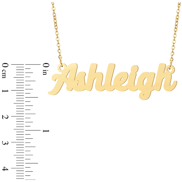 Prime & Pure 9K Yellow Gold Name Necklace Ashleigh