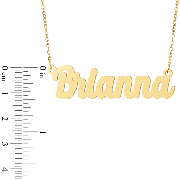 Prime & Pure 9K Yellow Gold Name Necklace Brianna