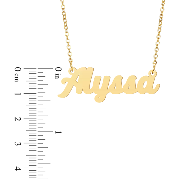 Prime & Pure 9K Yellow Gold Name Necklace Alyssa