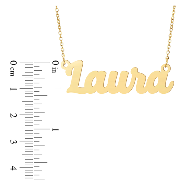 Prime & Pure 9K Yellow Gold Name Necklace Laura
