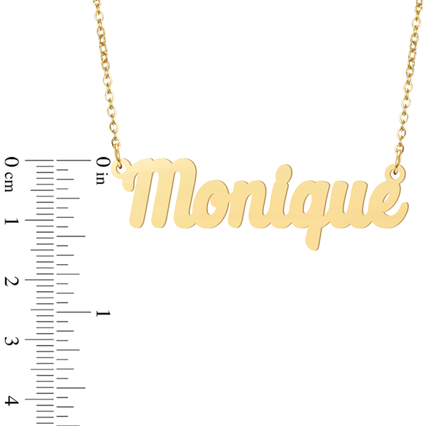 Prime & Pure 9K Yellow Gold Name Necklace Monique