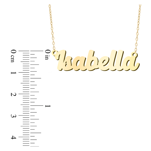 Prime & Pure 9K Yellow Gold Name Necklace Isabella