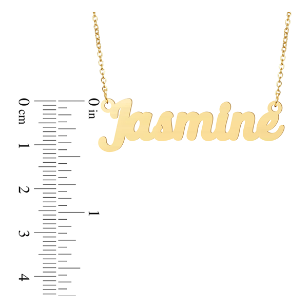 Prime & Pure 9K Yellow Gold Name Necklace Jasmine