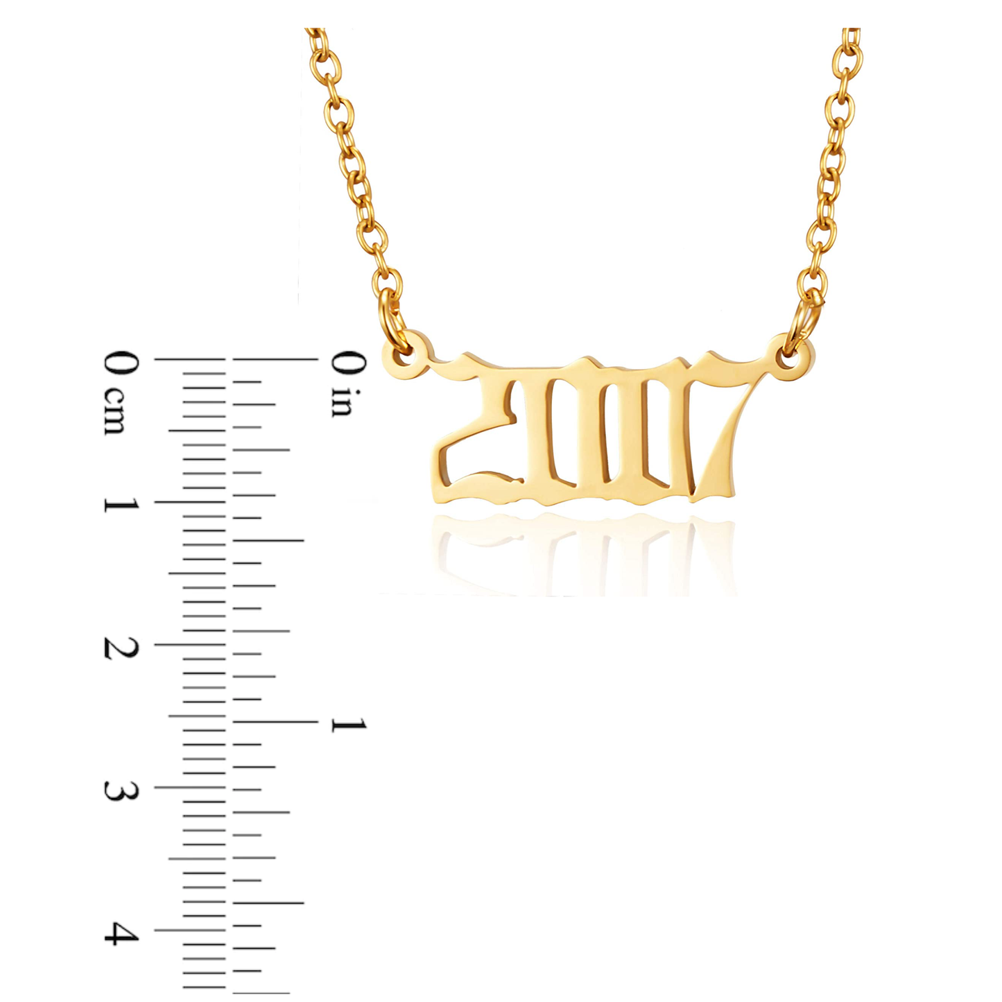 Prime & Pure 9K Yellow Gold Birthyear Necklace 2007