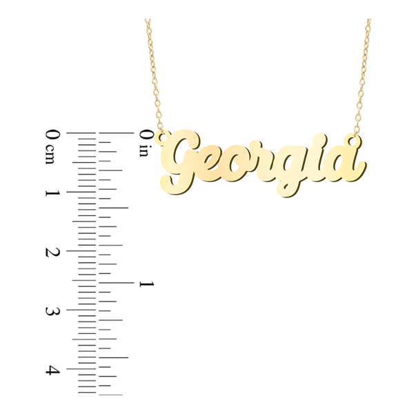 Prime & Pure 9K Yellow Gold Name Necklace Georgia