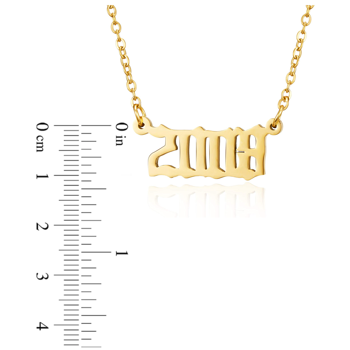 Prime & Pure 9K Yellow Gold Birthyear Necklace 2008