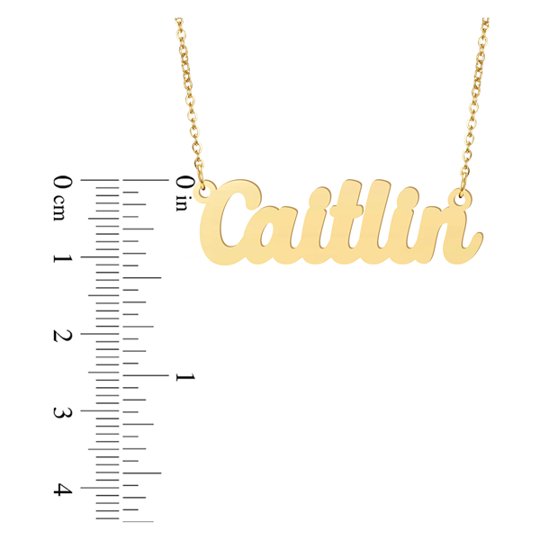 Prime & Pure 9K Yellow Gold Name Necklace Caitlin