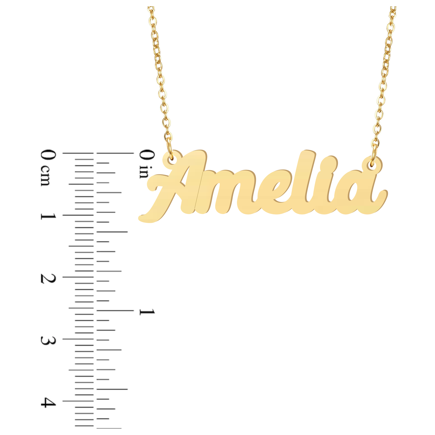 Prime & Pure 9K Yellow Gold Name Necklace Amelia