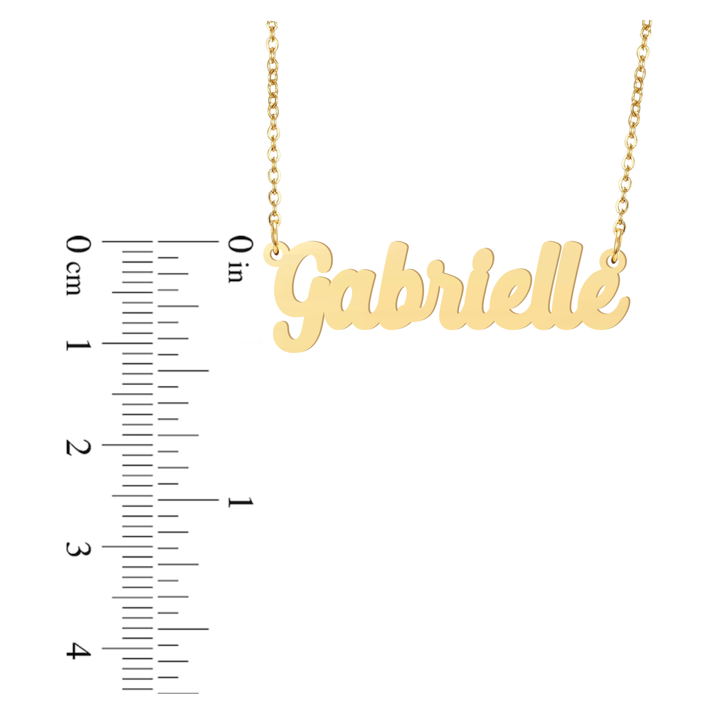 Prime & Pure 9K Yellow Gold Name Necklace Gabrielle