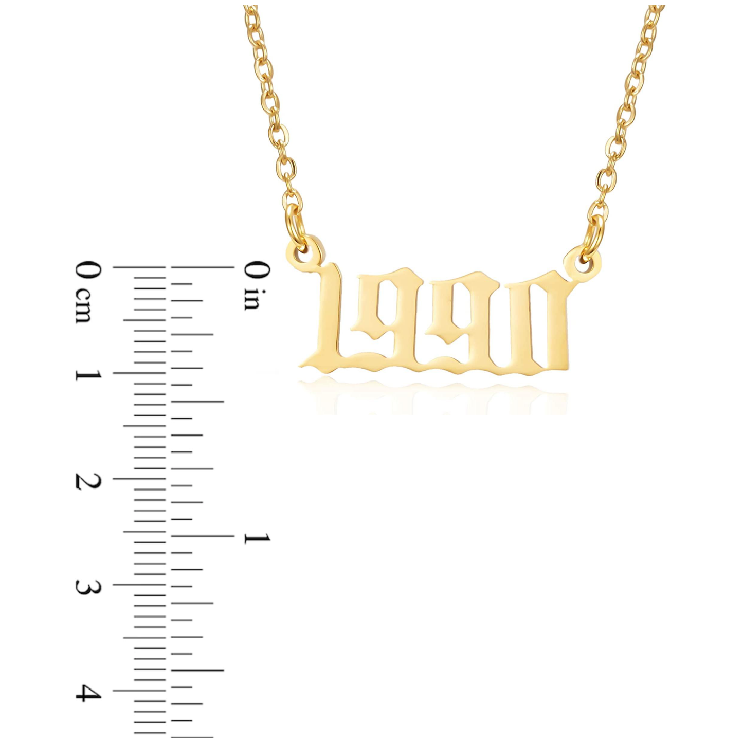Prime & Pure 9K Yellow Gold Birthyear Necklace 1990