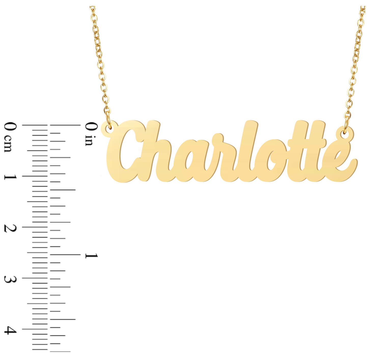 Prime & Pure 9K Yellow Gold Name Necklace Charlotte