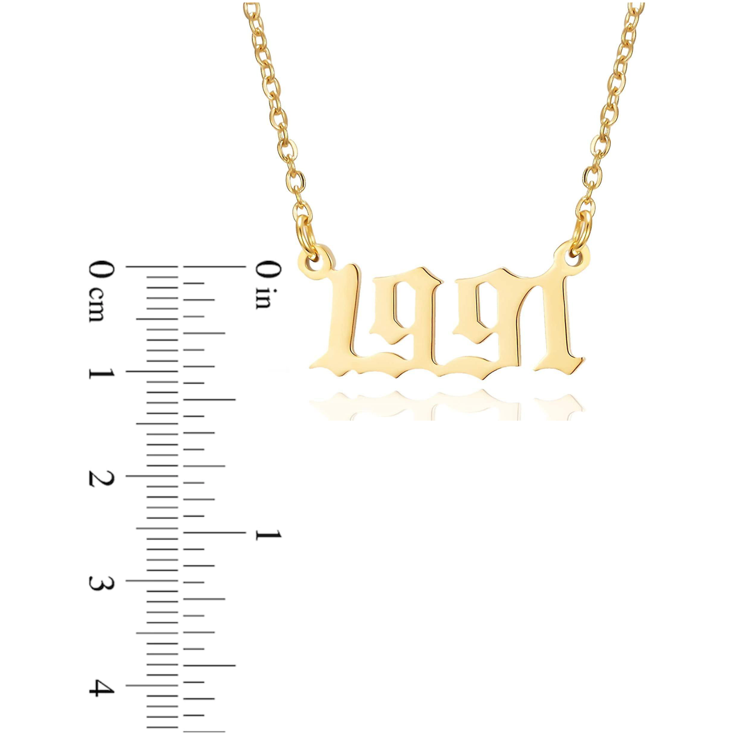 Prime & Pure 9K Yellow Gold Birthyear Necklace 1991