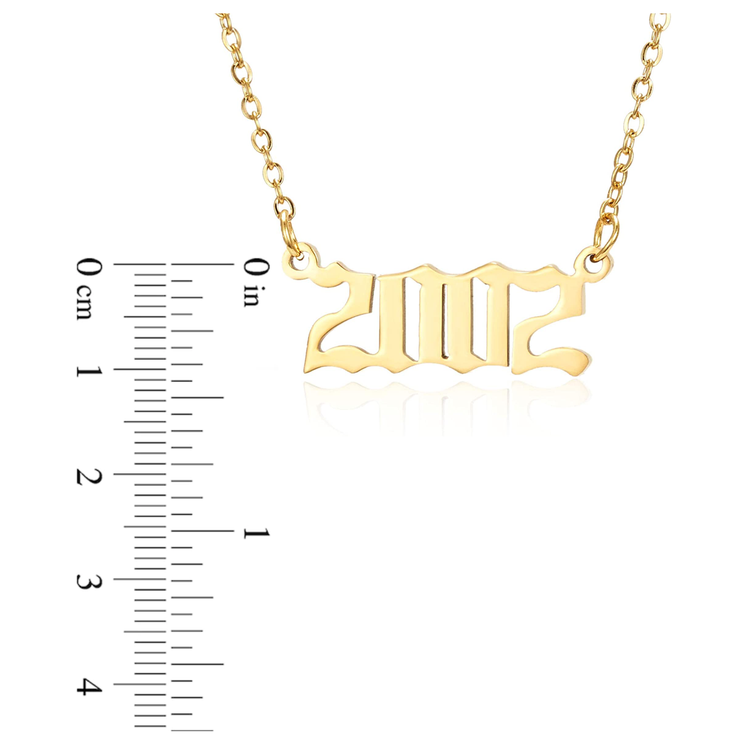 Prime & Pure 9K Yellow Gold Birthyear Necklace 2002