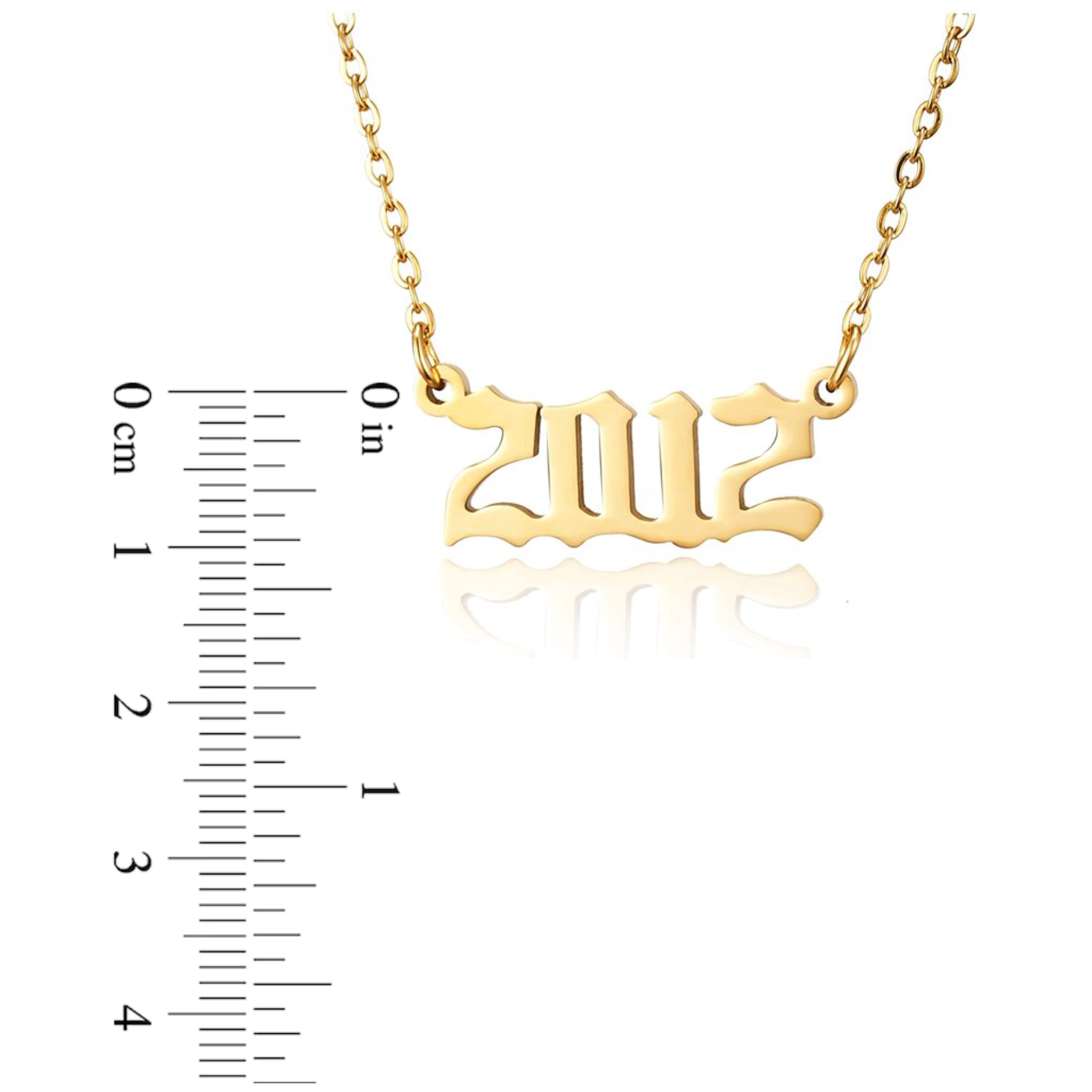 Prime & Pure 9K Yellow Gold Birthyear Necklace 2012