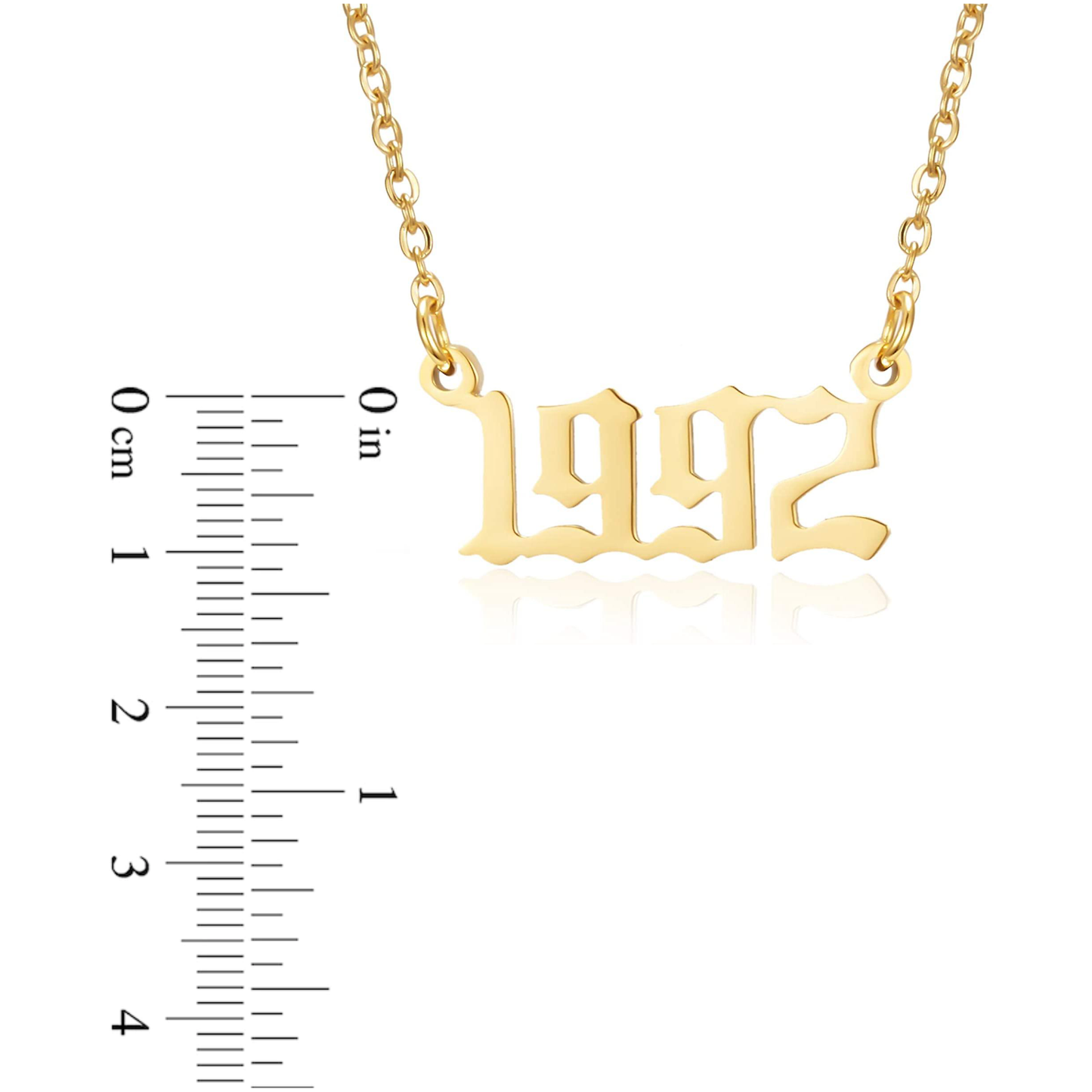 Prime & Pure 9K Yellow Gold Birthyear Necklace 1992