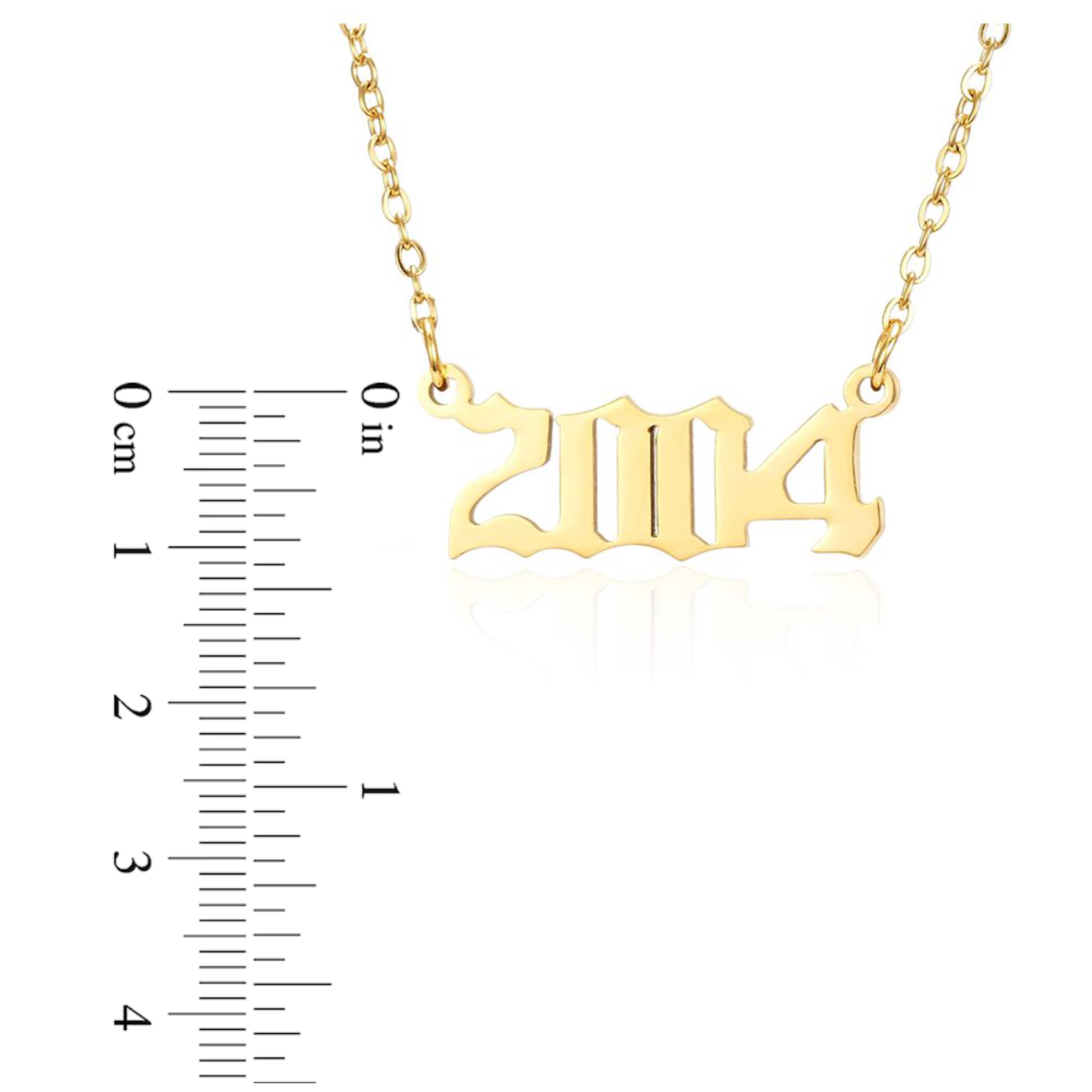 Prime & Pure 9K Yellow Gold Birthyear Necklace 2004