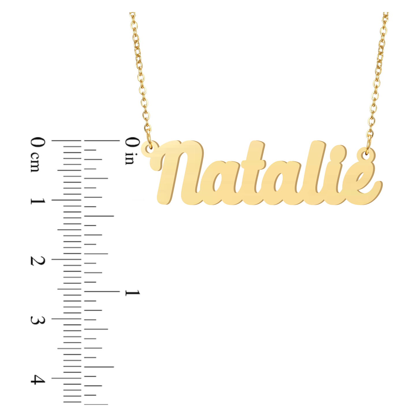 Prime & Pure 9K Yellow Gold Name Necklace Natalie