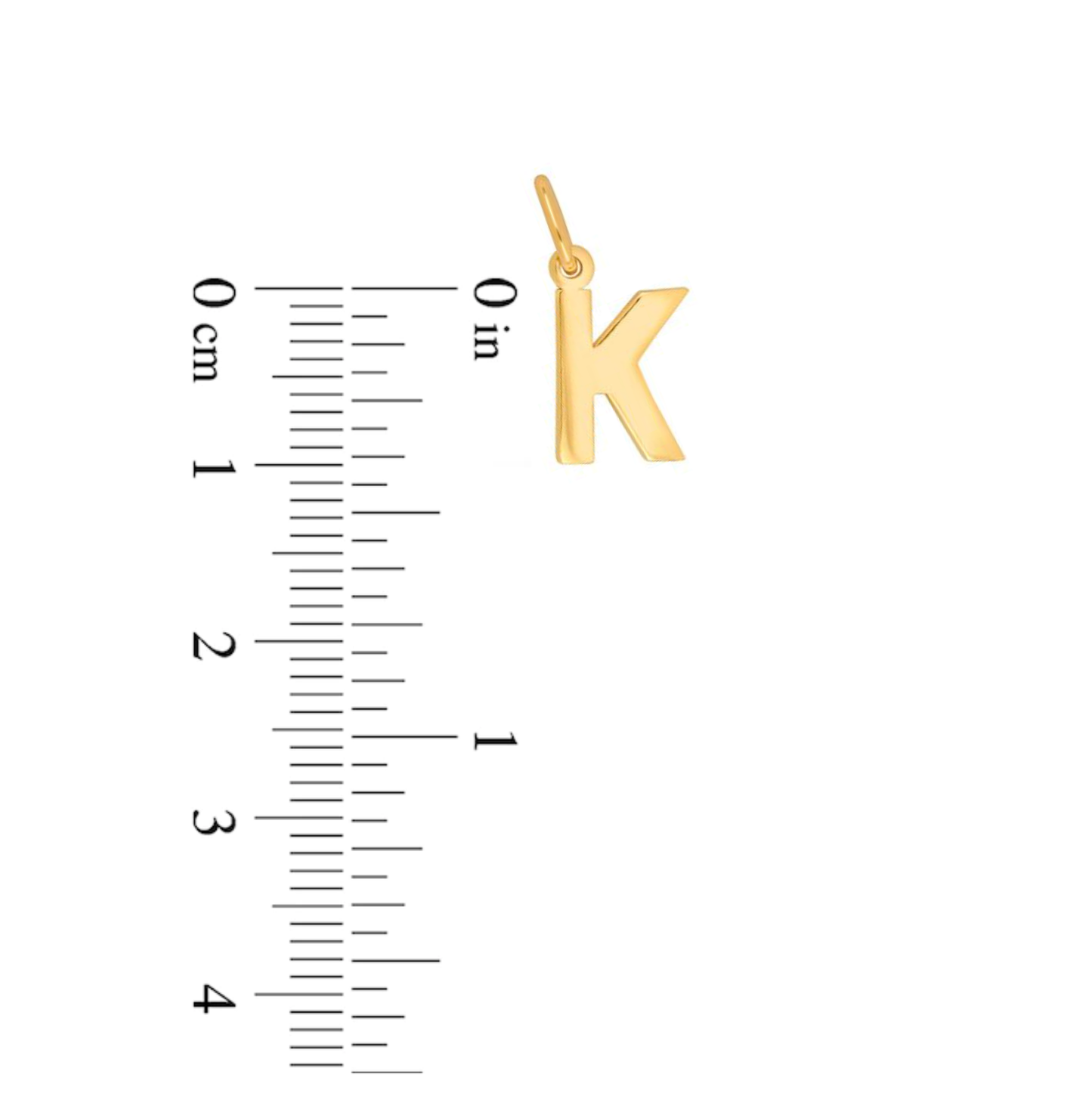Prime & Pure 9K Yellow Gold Initial Pendant Letter K