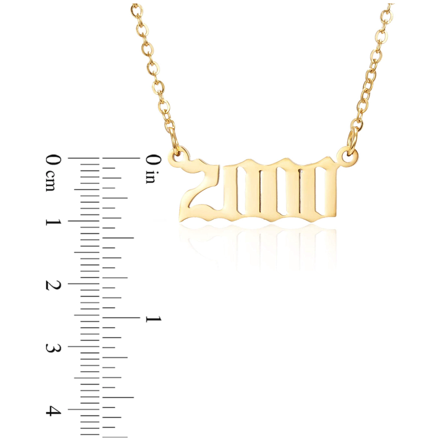 Prime & Pure 9K Yellow Gold Birthyear Necklace 2000