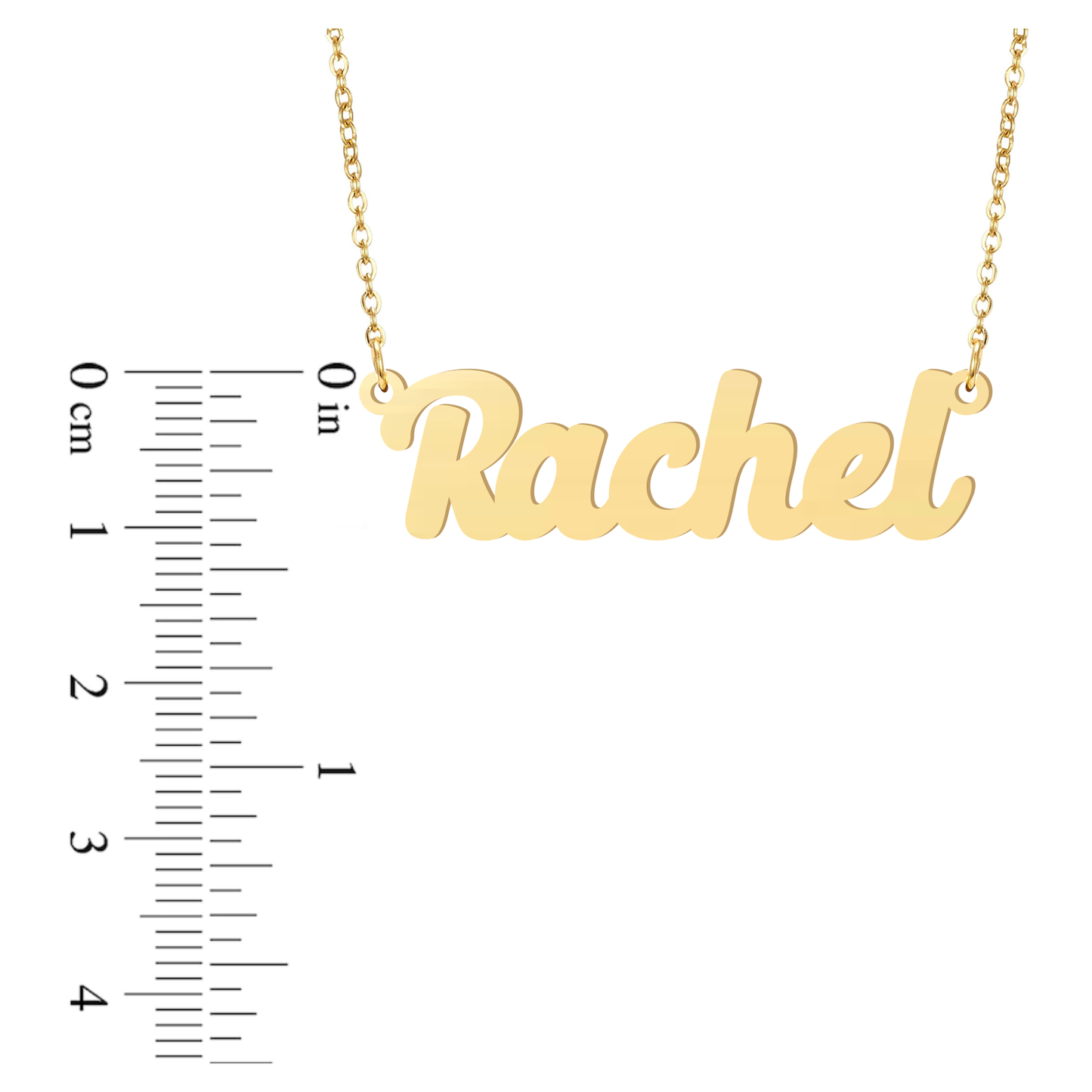 Prime & Pure 9K Yellow Gold Name Necklace Rachel