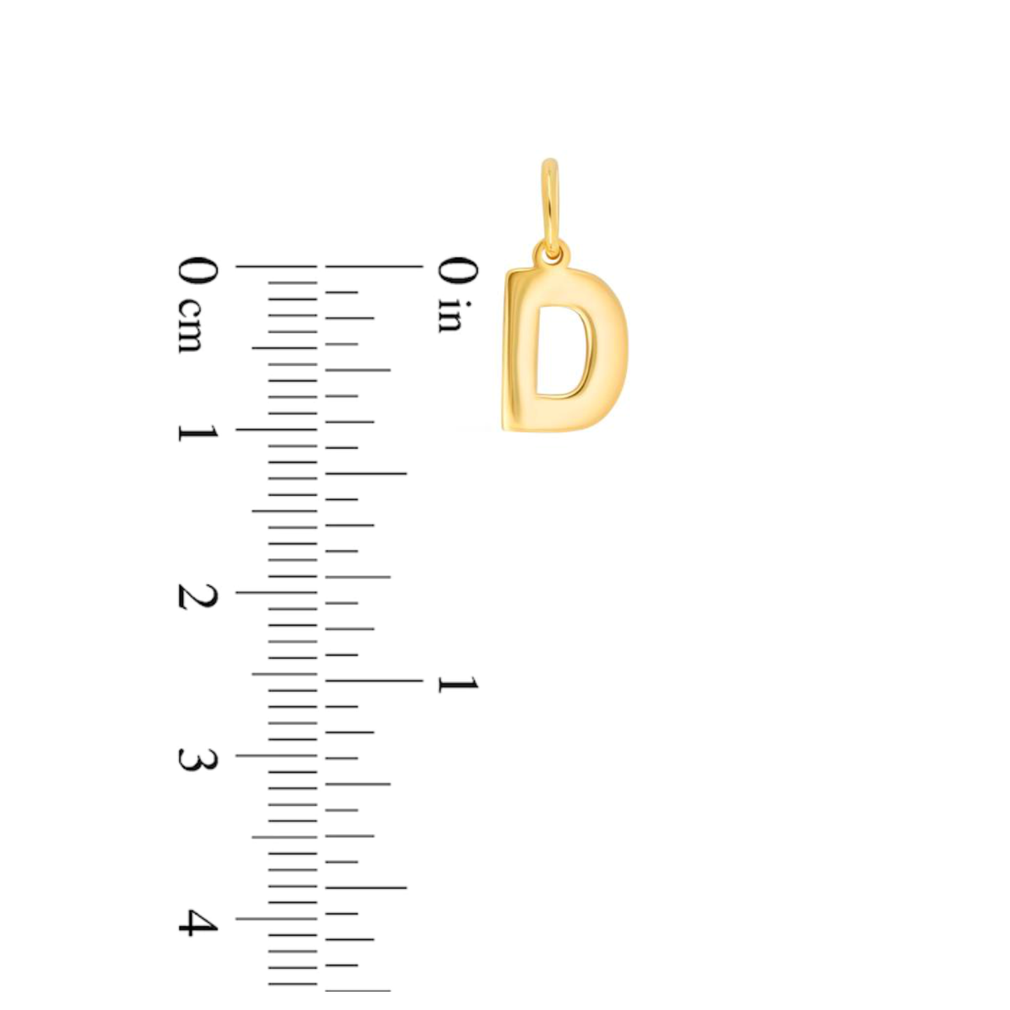Prime & Pure 9K Yellow Gold Initial Pendant Letter D