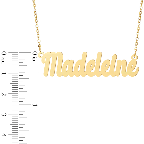 Prime & Pure 9K Yellow Gold Name Necklace Madeleine
