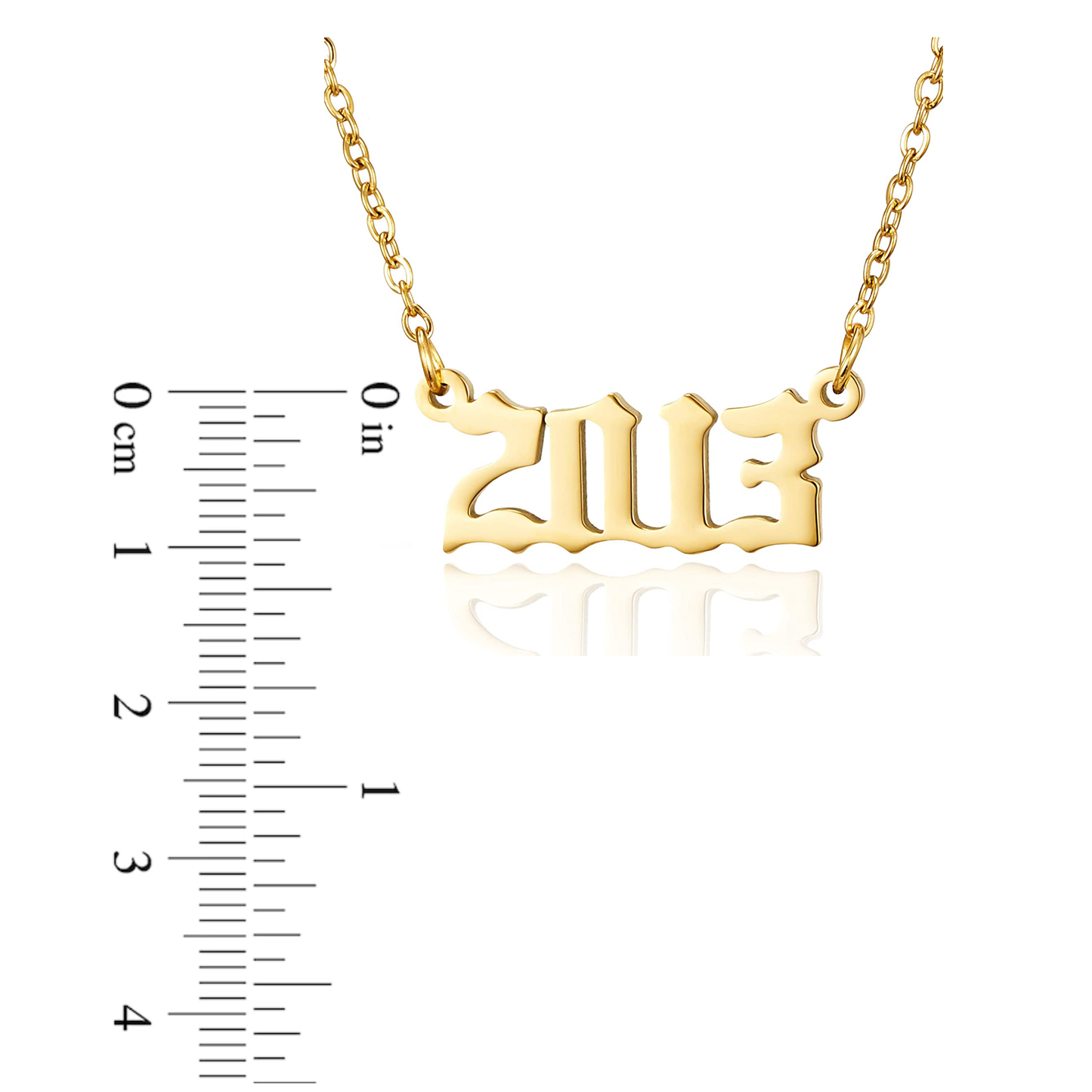 Prime & Pure 9K Yellow Gold Birthyear Necklace 2013