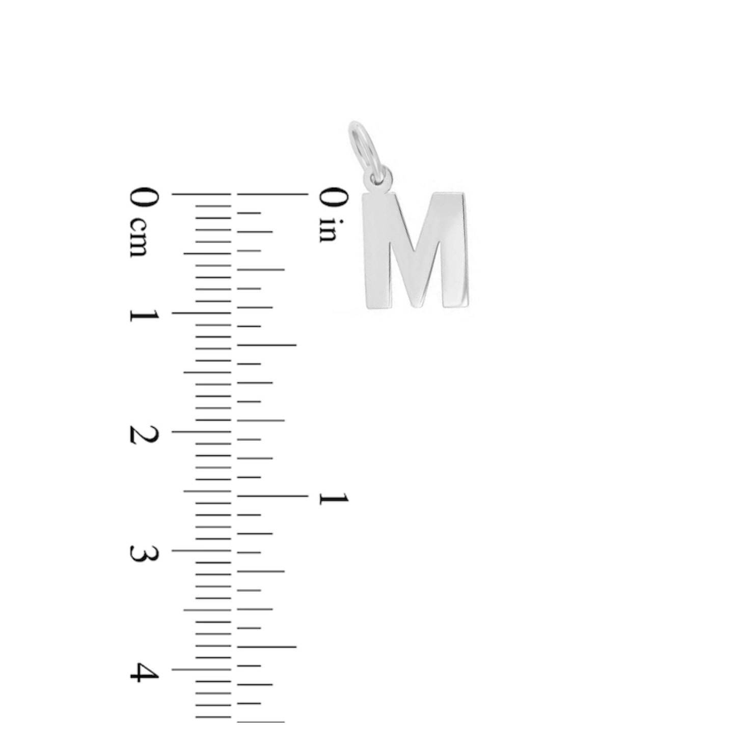 Prime & Pure 9K White Gold Initial Pendant Letter M