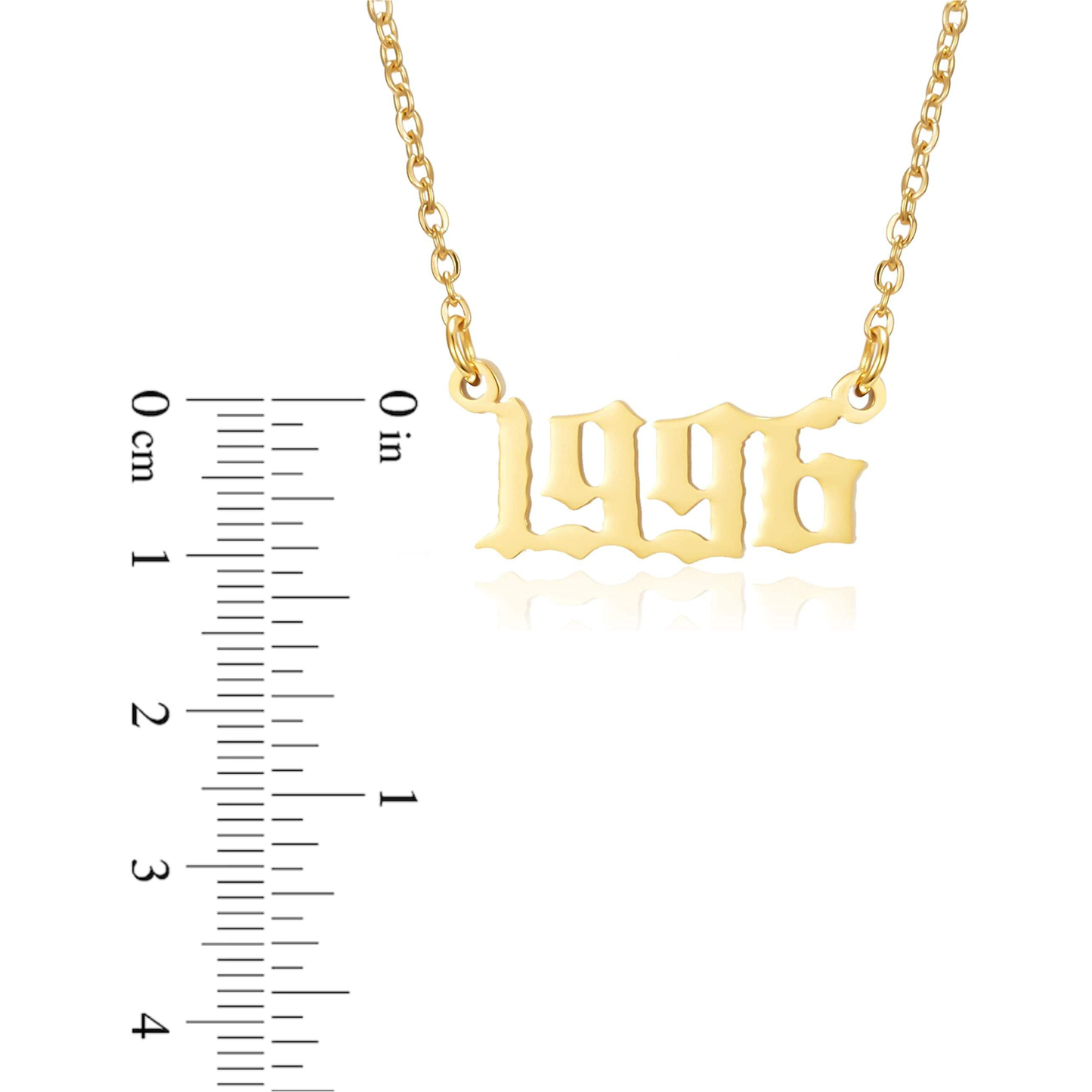 Prime & Pure 9K Yellow Gold Birthyear Necklace 1996
