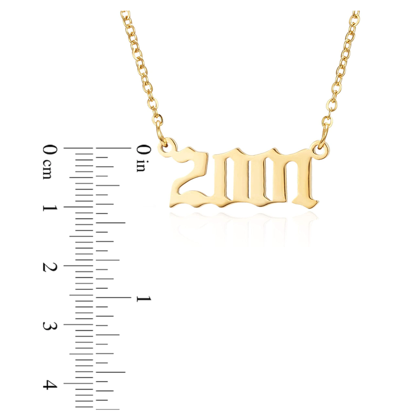 Prime & Pure 9K Yellow Gold Birthyear Necklace 2001