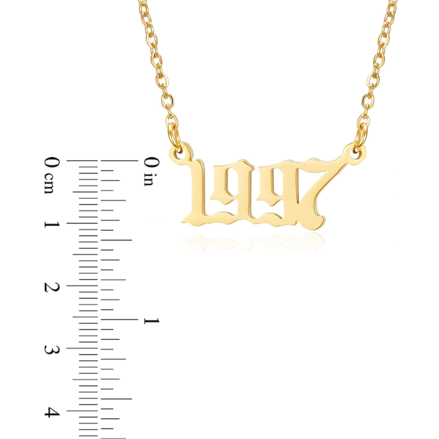 Prime & Pure 9K Yellow Gold Birthyear Necklace 1997