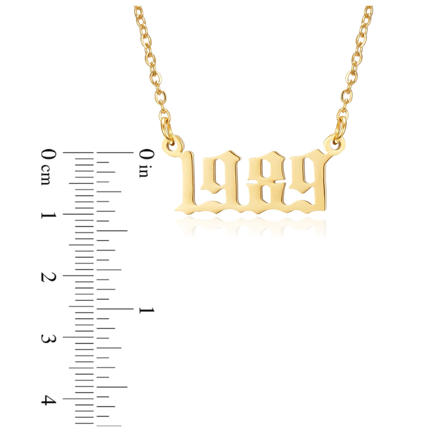 Prime & Pure 9K Yellow Gold Birthyear Necklace 1989