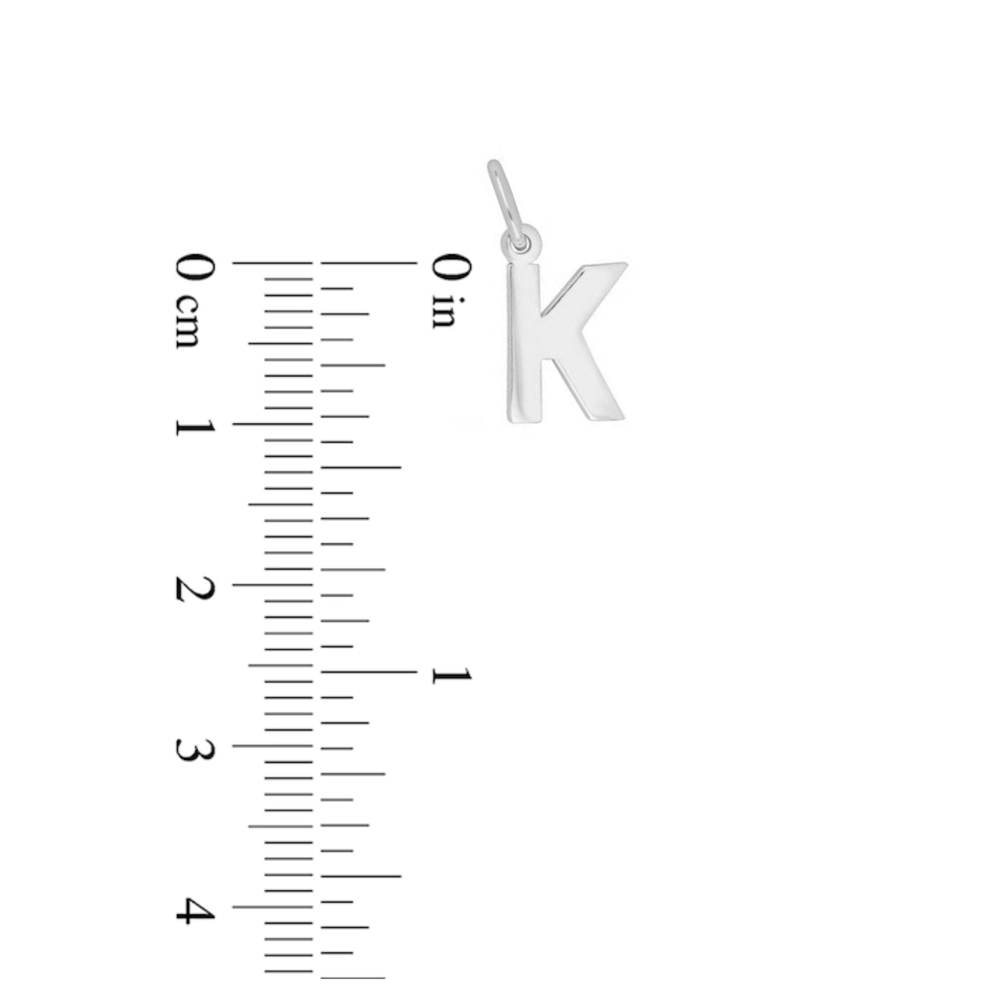Prime & Pure 9K White Gold Initial Pendant Letter K