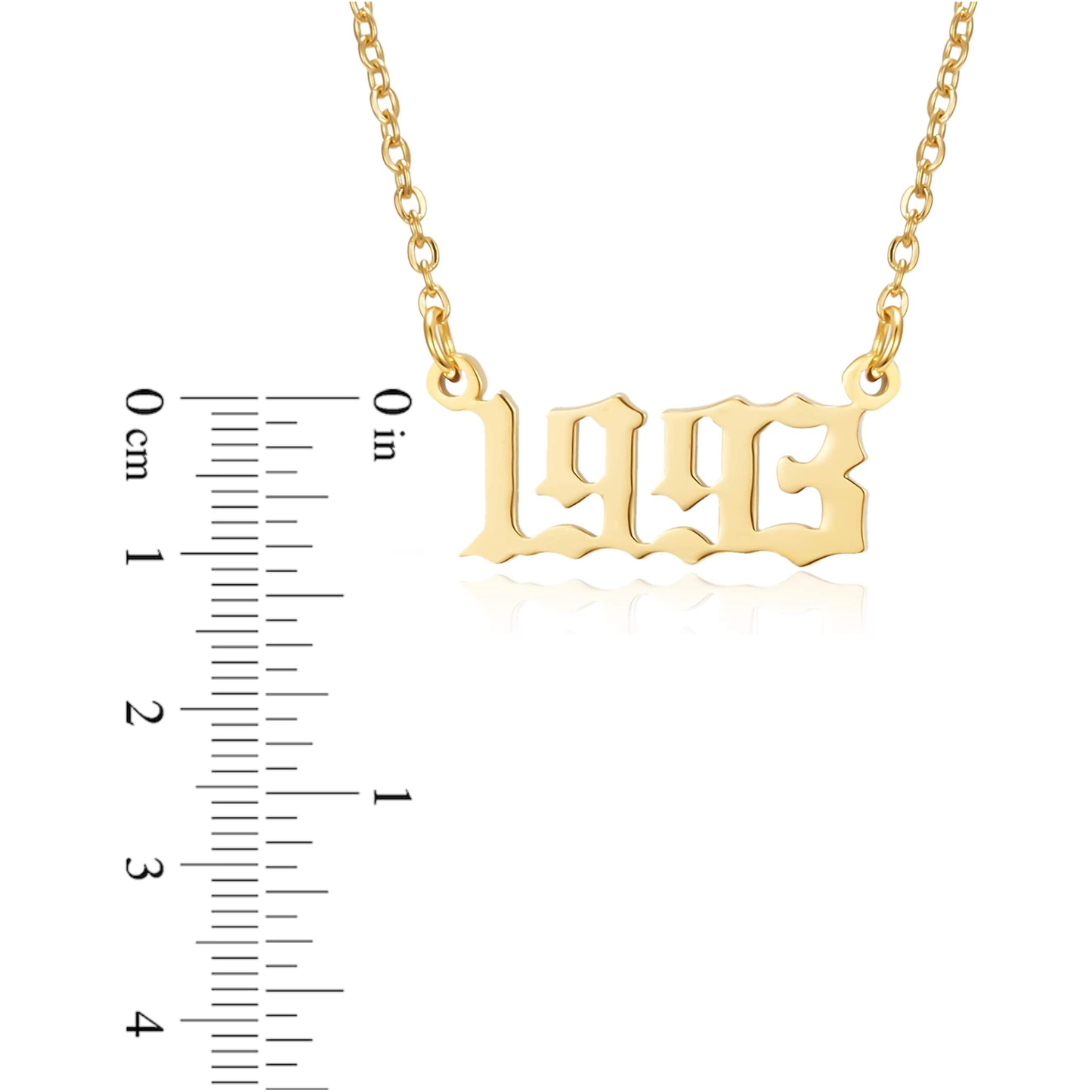Prime & Pure 9K Yellow Gold Birthyear Necklace 1993