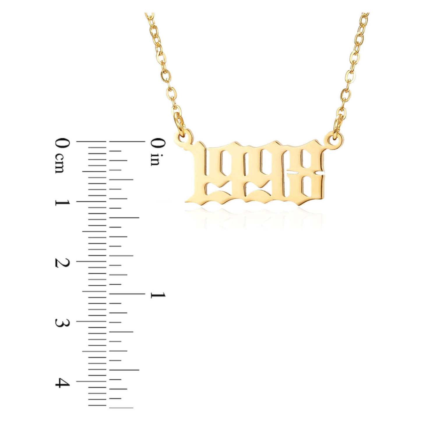 Prime & Pure 9K Yellow Gold Birthyear Necklace 1998