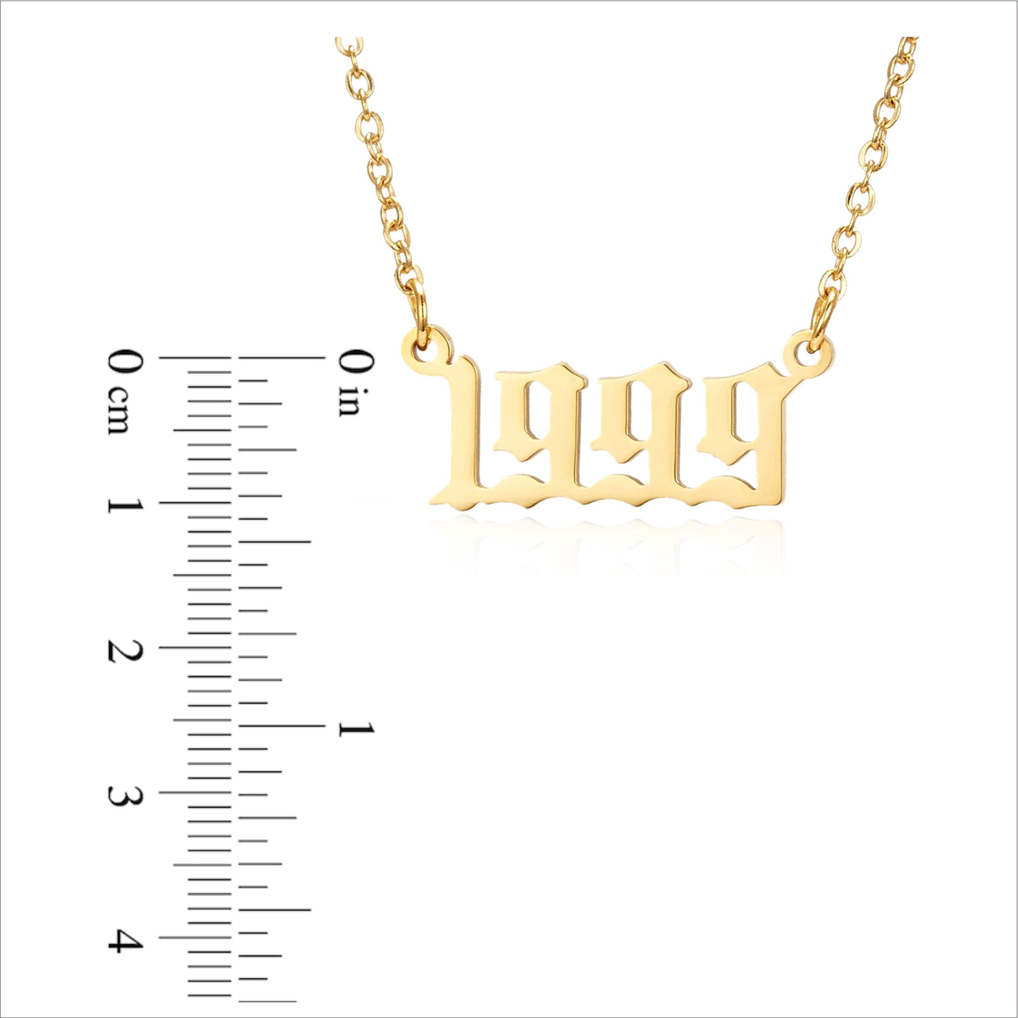 Prime & Pure 9K Yellow Gold Birthyear Necklace 1999