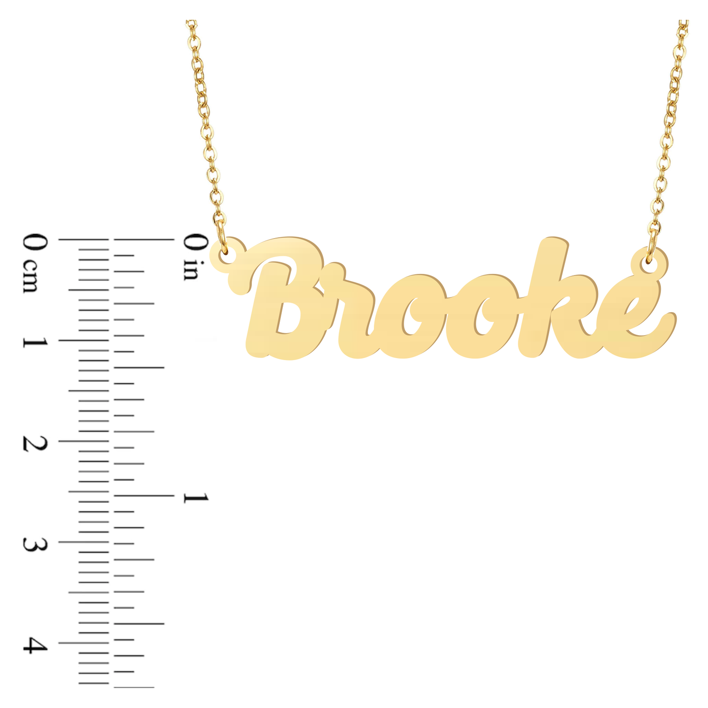 Prime & Pure 9K Yellow Gold Name Necklace Brooke
