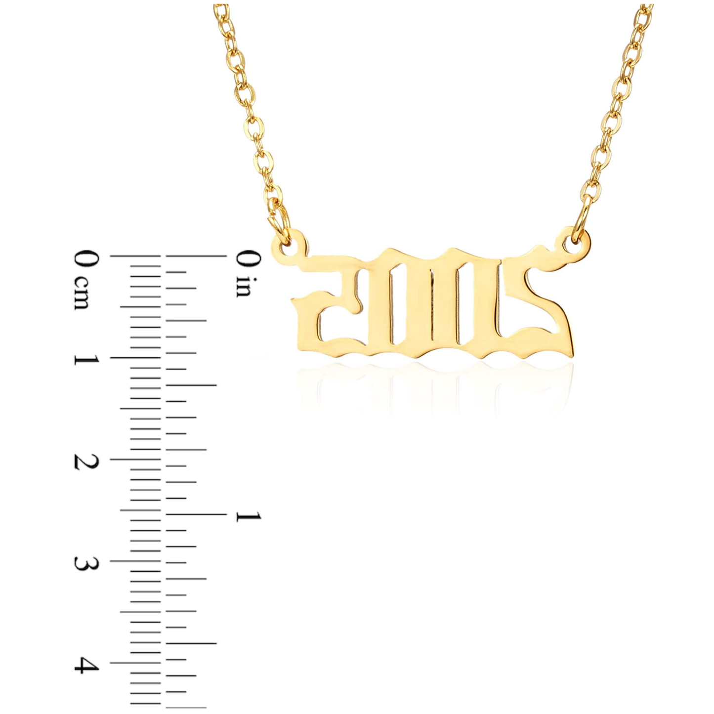 Prime & Pure 9K Yellow Gold Birthyear Necklace 2005