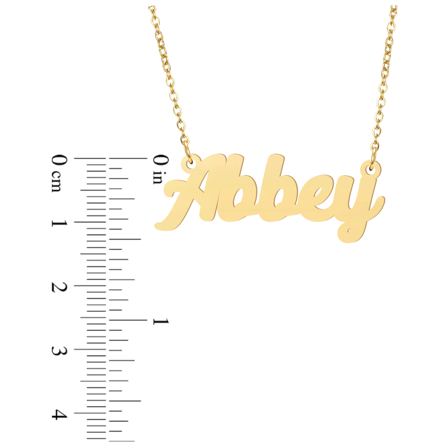 Prime & Pure 9K Yellow Gold Name Necklace Abbey