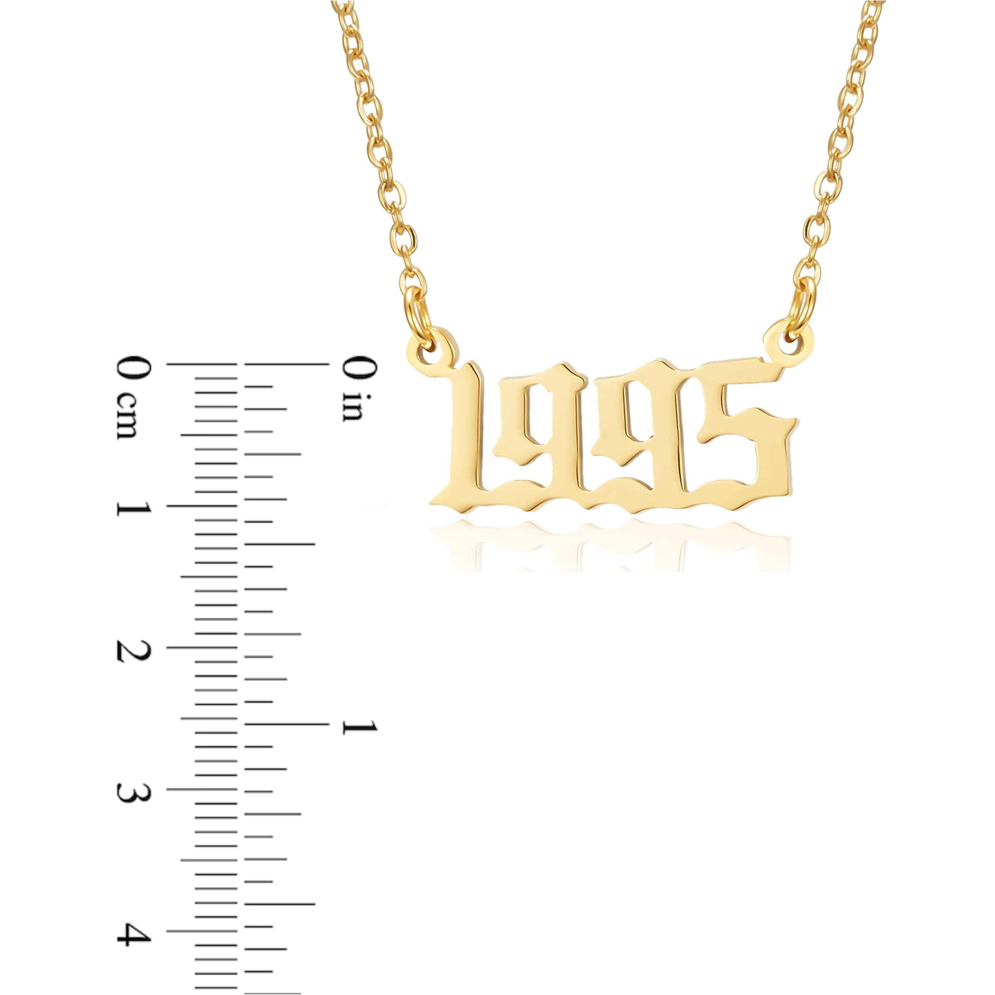Prime & Pure 9K Yellow Gold Birthyear Necklace 1995