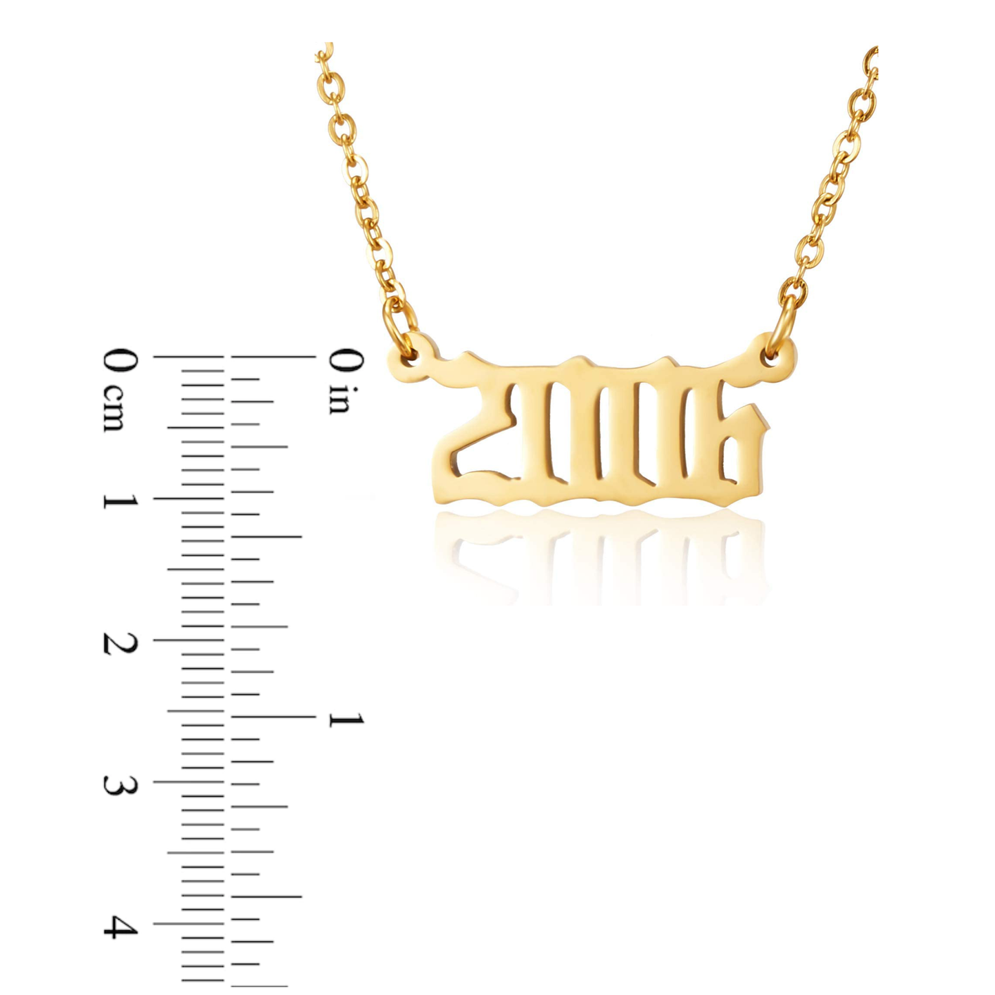 Prime & Pure 9K Yellow Gold Birthyear Necklace 2006