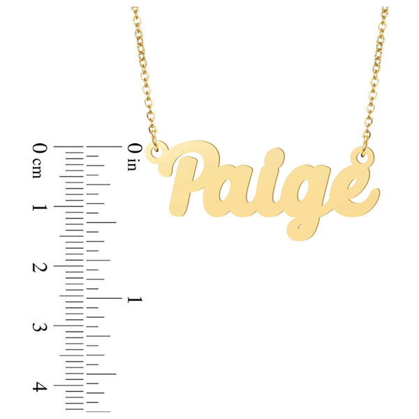 Prime & Pure 9K Yellow Gold Name Necklace Paige