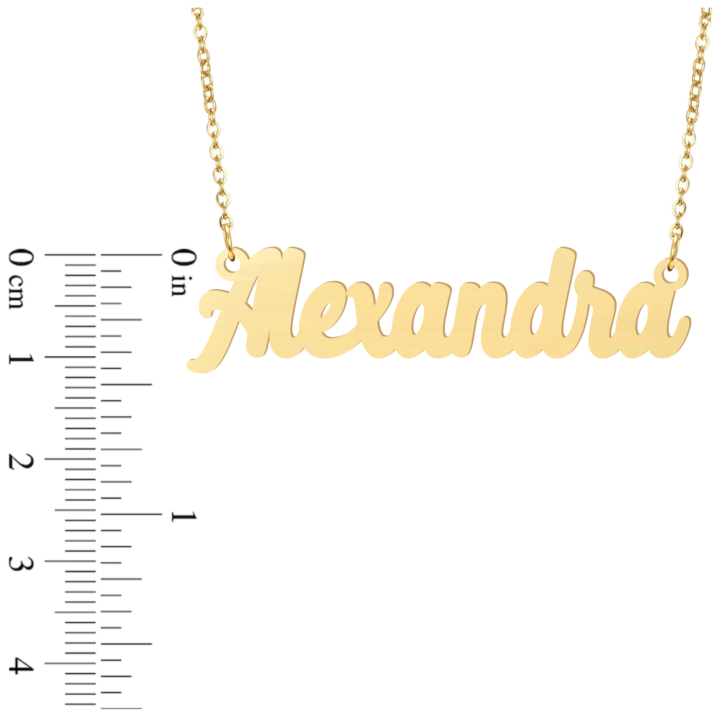 Prime & Pure 9K Yellow Gold Name Necklace Alexandra