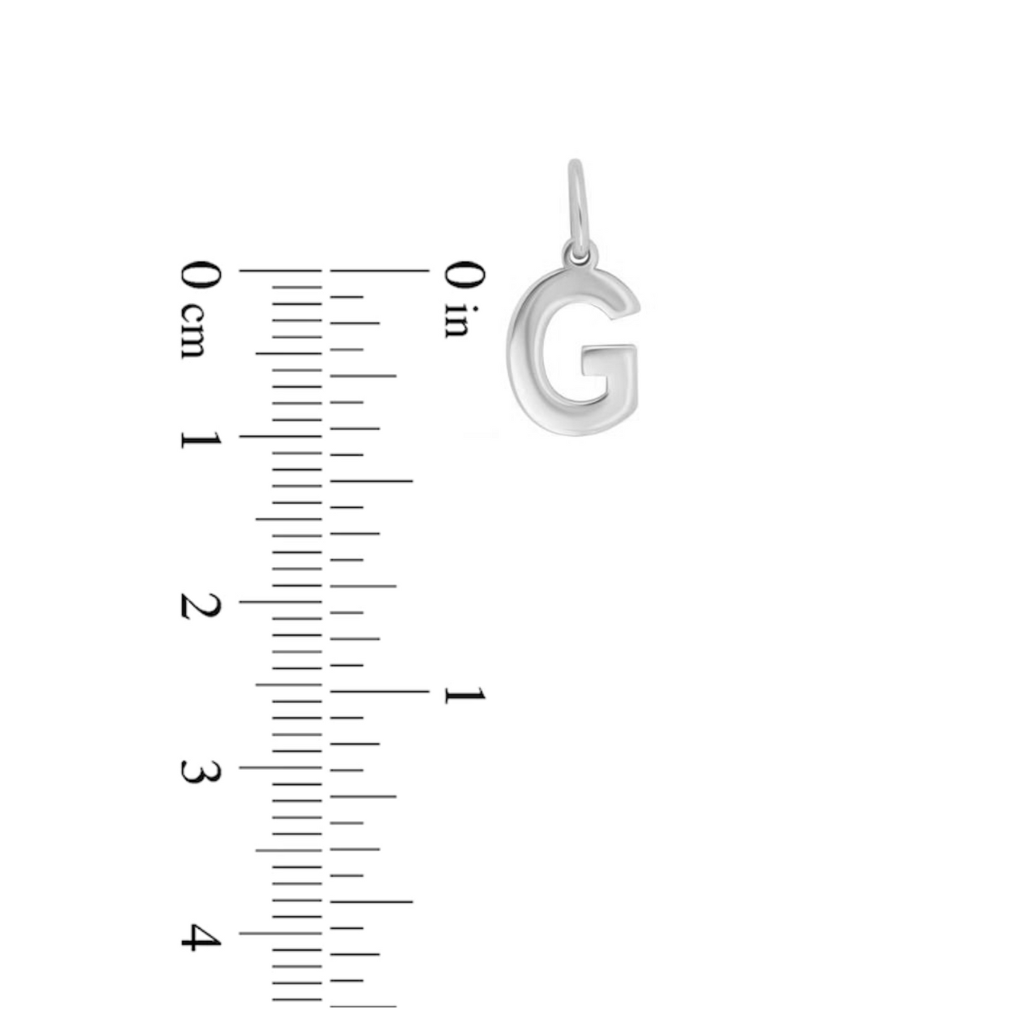 Prime & Pure Sterling Silver Initial Pendant Letter G