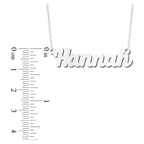 Prime & Pure 9K White Gold Name Necklace Hannah