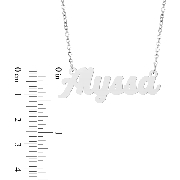 Prime & Pure 9K White Gold Name Necklace Alyssa