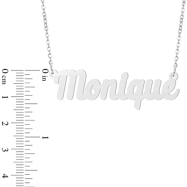 Prime & Pure Sterling Silver Name Necklace Monique