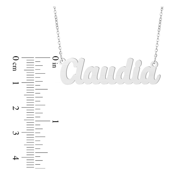 Prime & Pure Sterling Silver Name Necklace Claudia